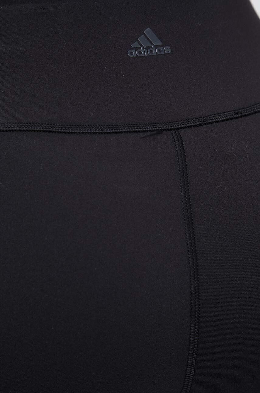 adidas Performance pantaloni de yoga Studio culoarea negru neted - Pled.ro