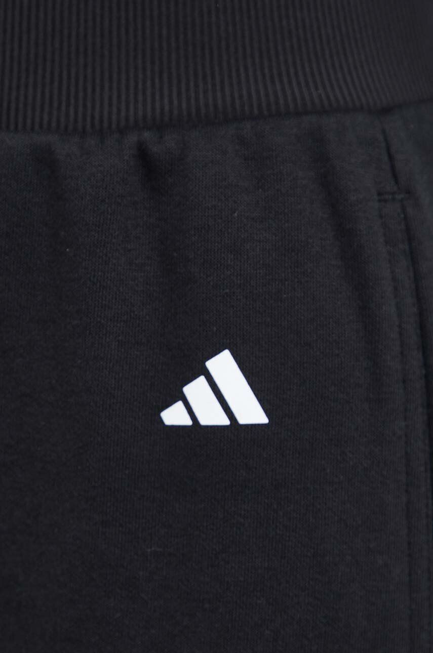 adidas Performance pantaloni de yoga Studio culoarea negru neted - Pled.ro