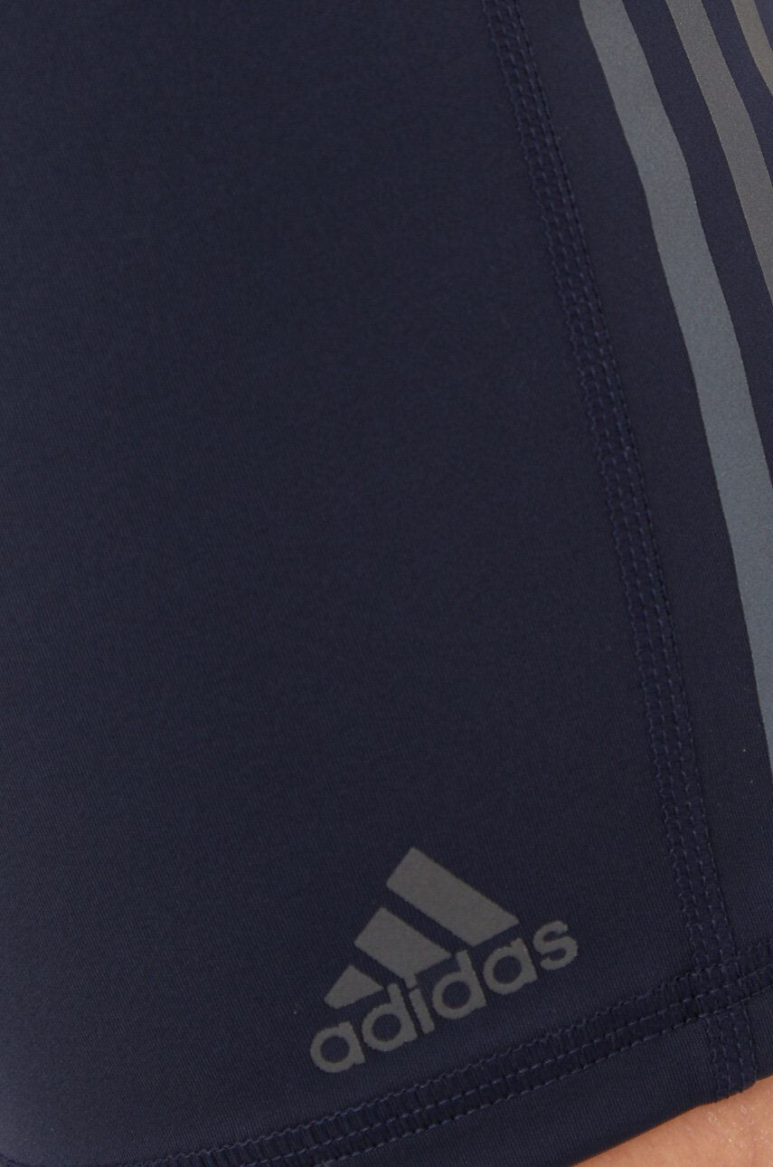 adidas Performance pantaloni scurți de alergare Run Icons femei culoarea albastru marin cu imprimeu high waist - Pled.ro