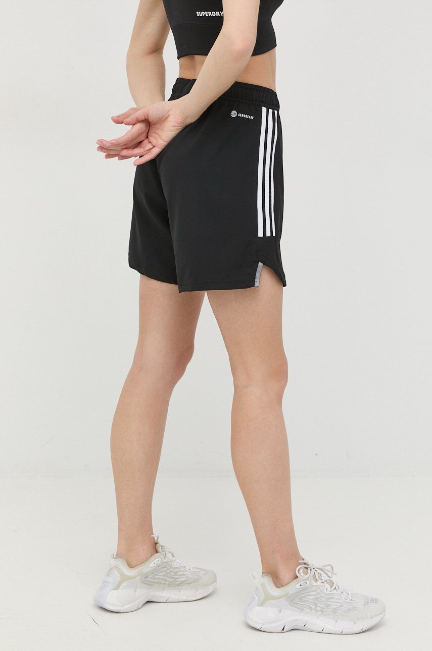 adidas Performance pantaloni scurți de antrenament Condivo 22 femei culoarea negru cu imprimeu high waist - Pled.ro