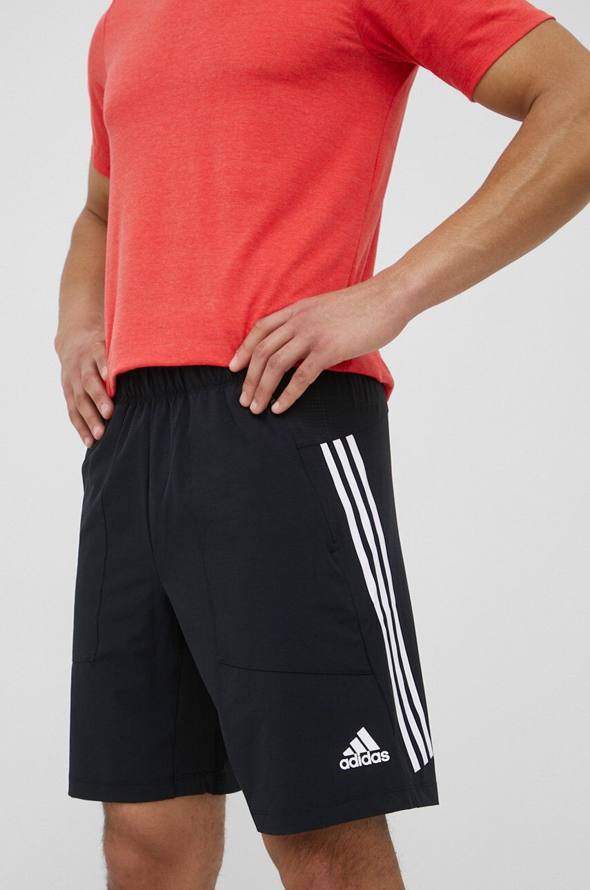 adidas Performance pantaloni scurți de antrenament Train Icons barbati culoarea gri - Pled.ro