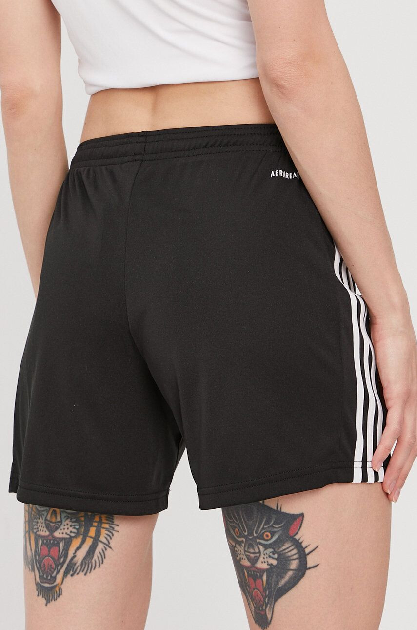 adidas Performance pantaloni scurti sport GN5779 femei culoarea albastru marin neted medium waist - Pled.ro