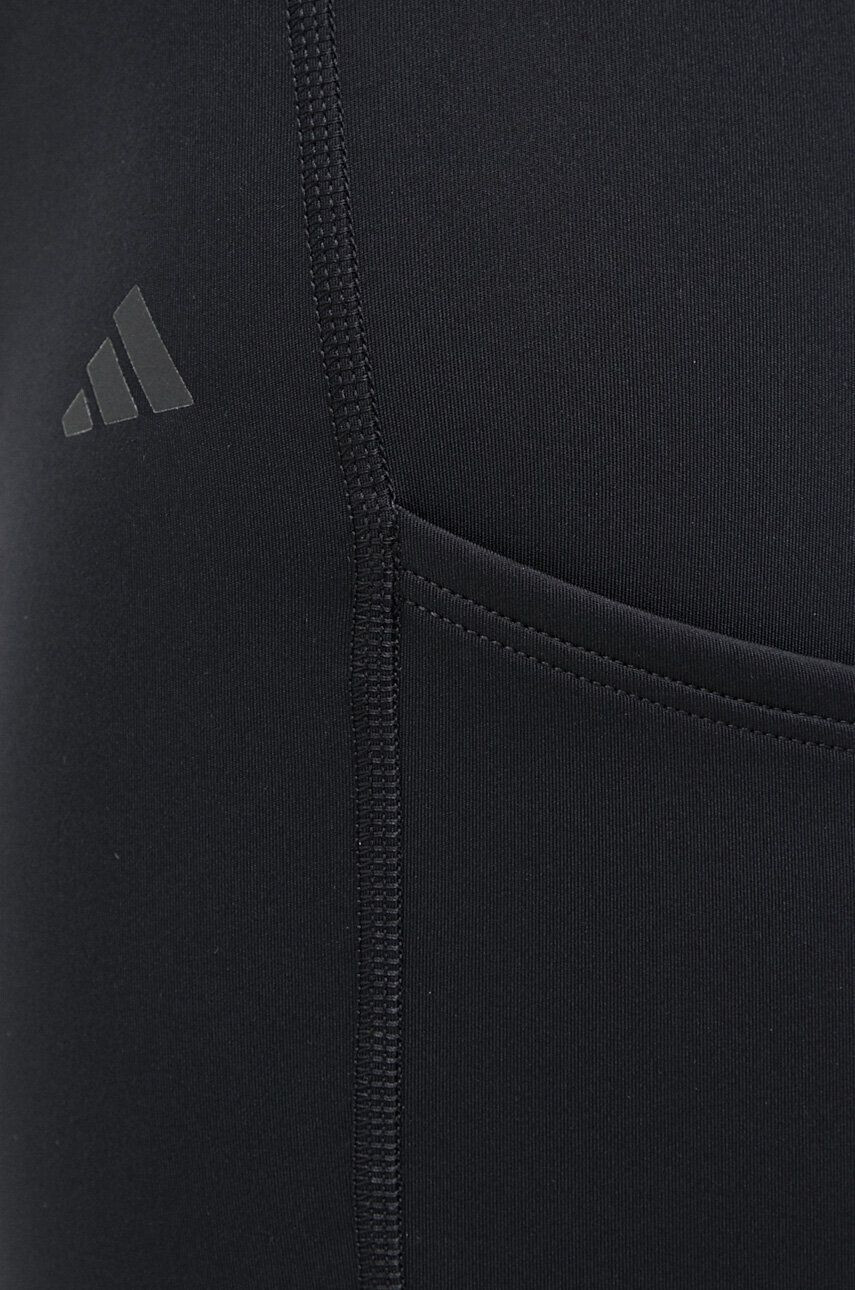 adidas Performance pantaloni scurți de alergare FastImpact HEAT.RDY culoarea negru neted high waist - Pled.ro