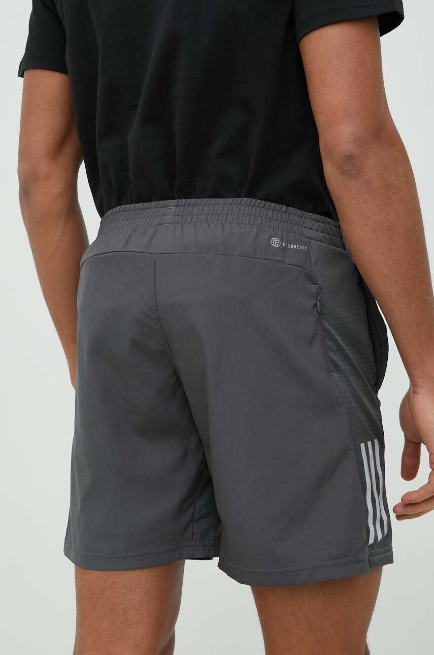 adidas Performance pantaloni scurți de alergare Own the Run culoarea gri - Pled.ro