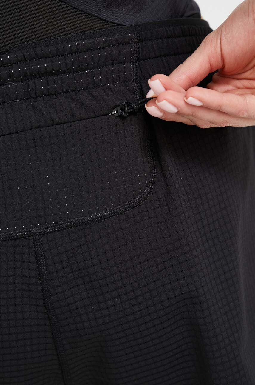 adidas Performance pantaloni scurți de alergare Run for the Oceans culoarea negru cu imprimeu medium waist - Pled.ro