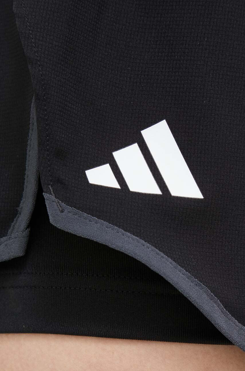 adidas Performance pantaloni scurți de antrenament Club culoarea negru neted medium waist - Pled.ro