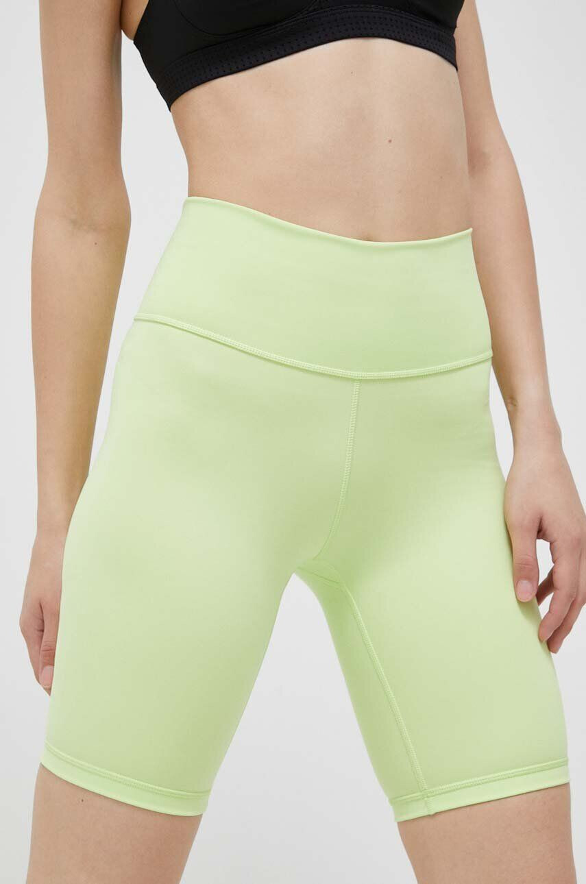 adidas Performance pantaloni scurți de antrenament Optime culoarea verde neted high waist - Pled.ro