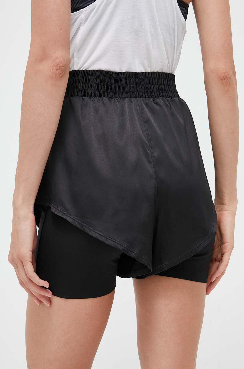 adidas Performance pantaloni scurți de antrenament Power culoarea negru neted high waist - Pled.ro