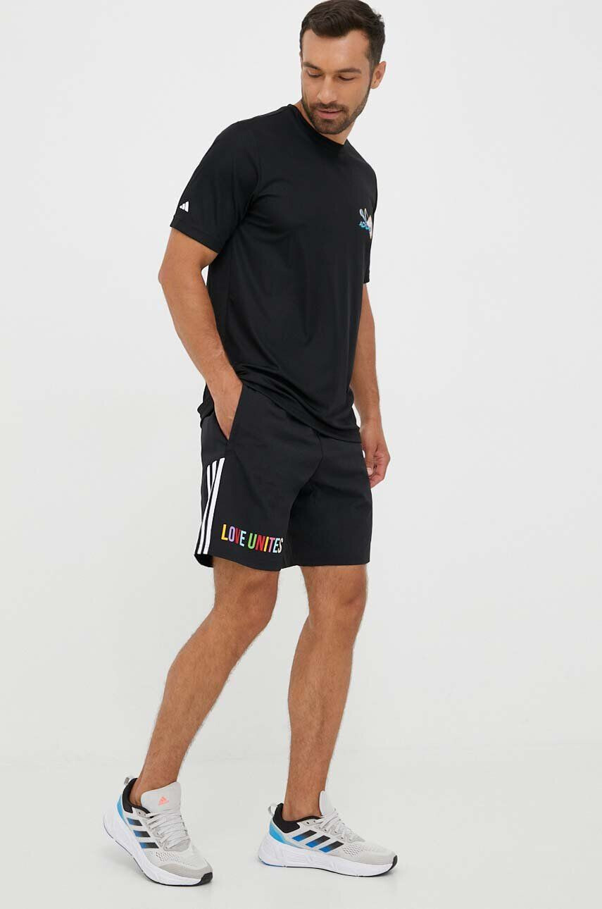 adidas Performance pantaloni scurți de antrenament Pride Tiro Downtime culoarea negru - Pled.ro