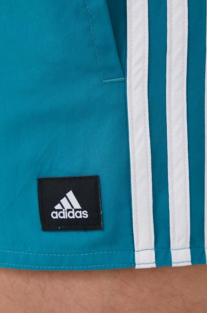 adidas Performance pantaloni scurti de baie 3-Stripes CLX culoarea turcoaz - Pled.ro