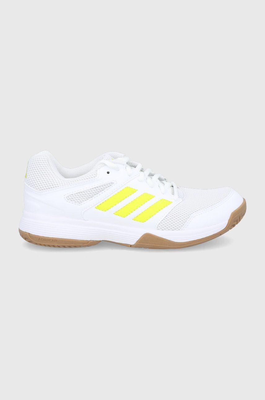 adidas Performance Pantofi Speedcourt culoarea alb cu toc plat - Pled.ro