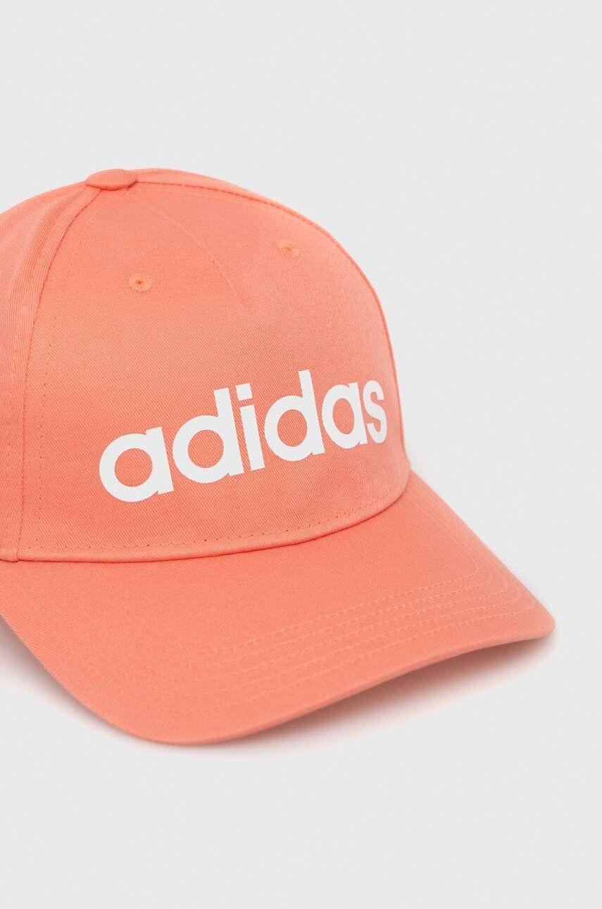 adidas Performance șapcă de baseball din bumbac culoarea portocaliu cu imprimeu - Pled.ro