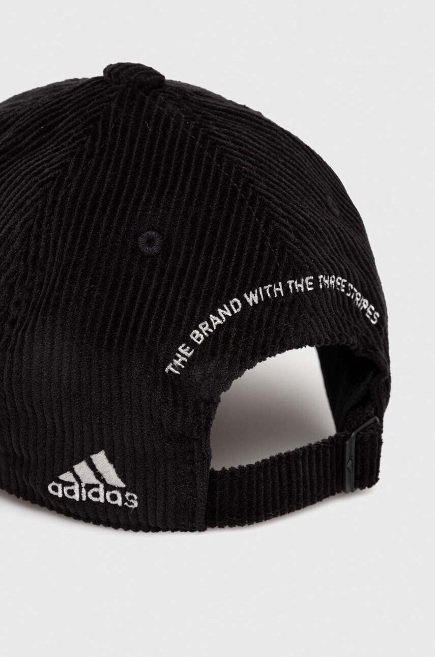 adidas Performance șapcă de baseball din catifea culoarea negru cu imprimeu - Pled.ro