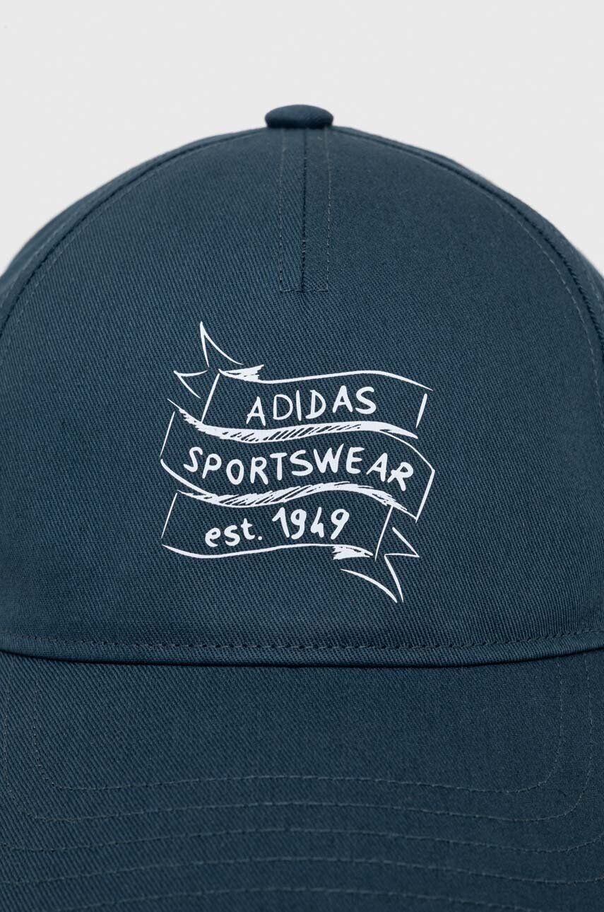 adidas Performance șapcă de baseball pentru copii culoarea verde cu imprimeu - Pled.ro