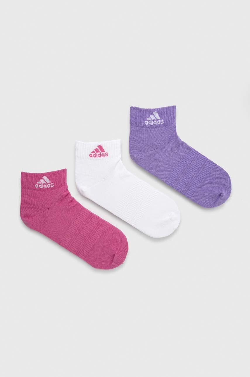 adidas Performance sosete 3-pack culoarea roz - Pled.ro