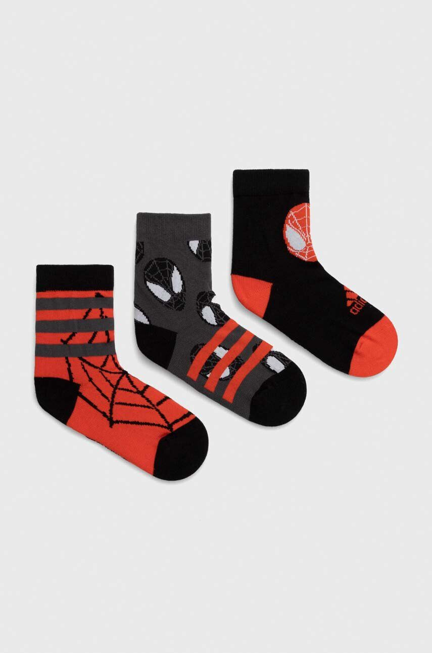 adidas Performance sosete copii SPIDER-MAN 3-pack culoarea rosu - Pled.ro