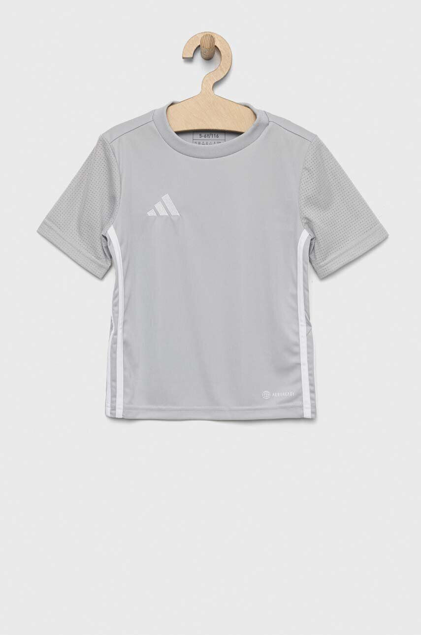 adidas Performance tricou copii TABELA 23 JSY culoarea gri cu imprimeu - Pled.ro