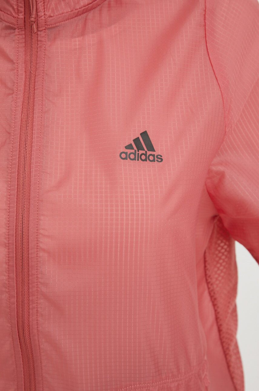 adidas Performance windbreaker Run Icons culoarea roz de tranzitie oversize - Pled.ro