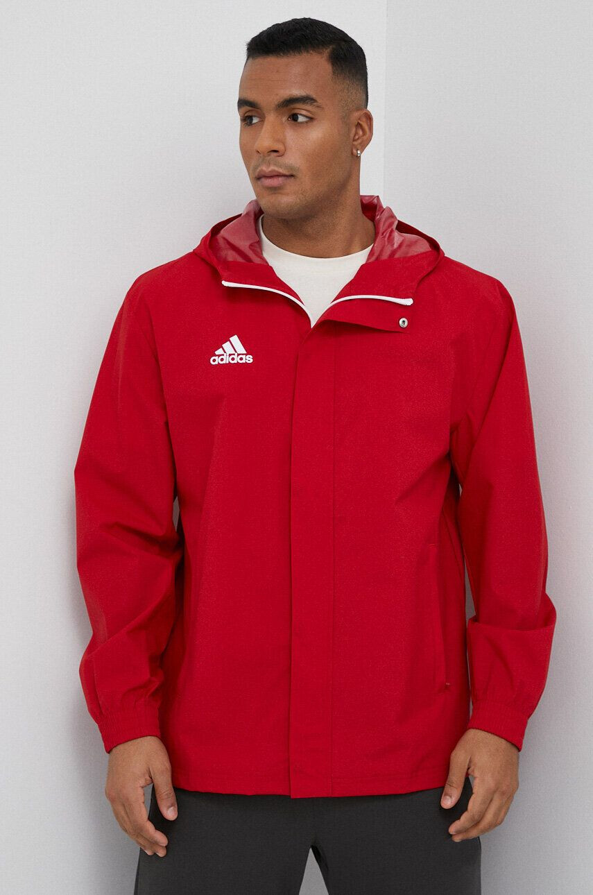 adidas Performance windbreaker Entrada 22 culoarea rosu de tranzitie - Pled.ro