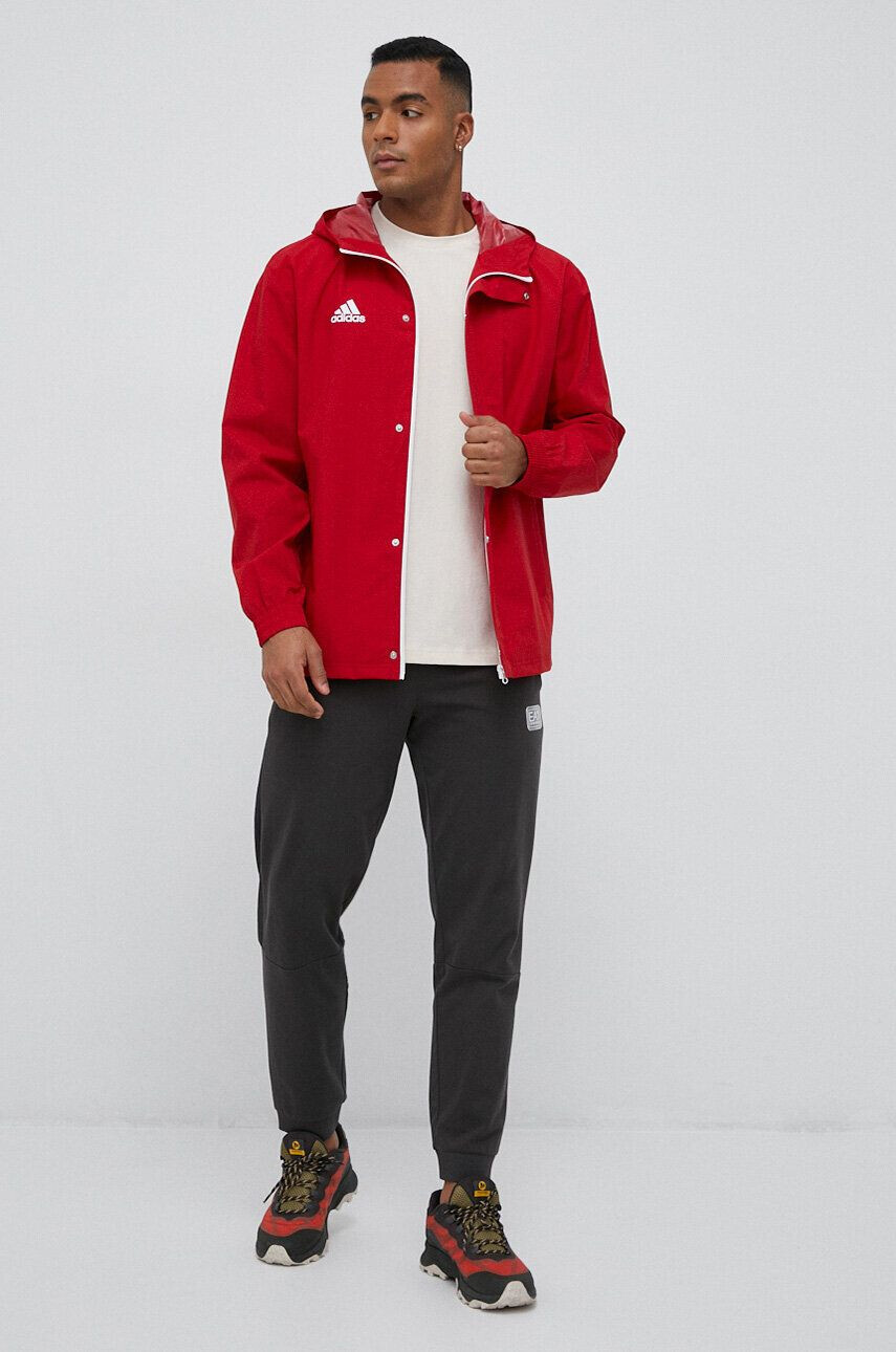 adidas Performance windbreaker Entrada 22 culoarea rosu de tranzitie - Pled.ro