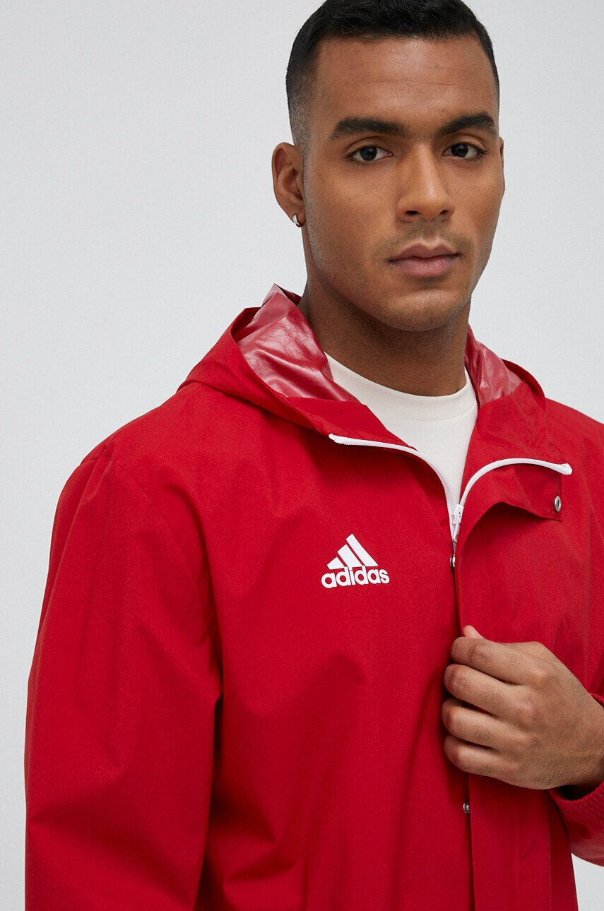 adidas Performance windbreaker Entrada 22 culoarea rosu de tranzitie - Pled.ro