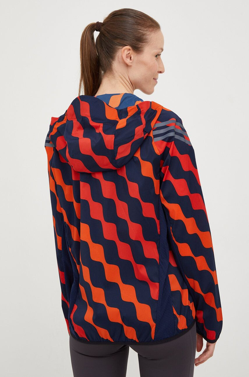 adidas Performance windbreaker Marimekko culoarea rosu de tranzitie - Pled.ro