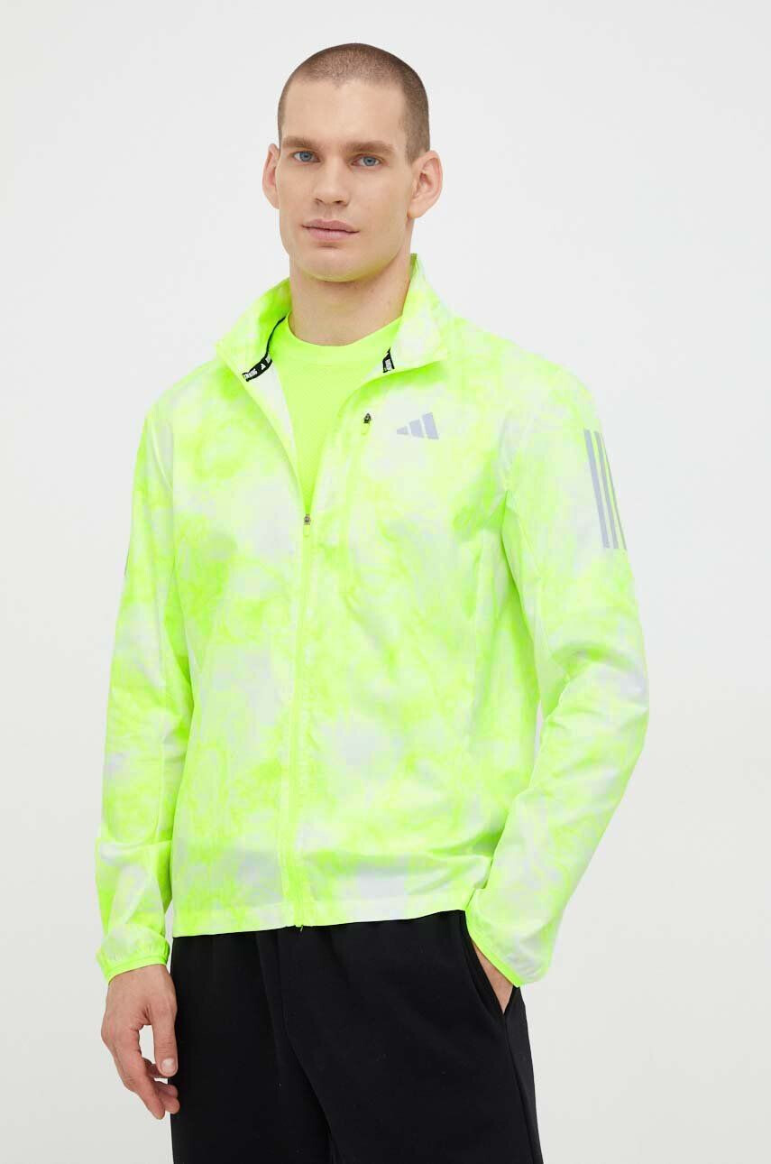 adidas Performance windbreaker Own the Run culoarea verde de tranzitie - Pled.ro