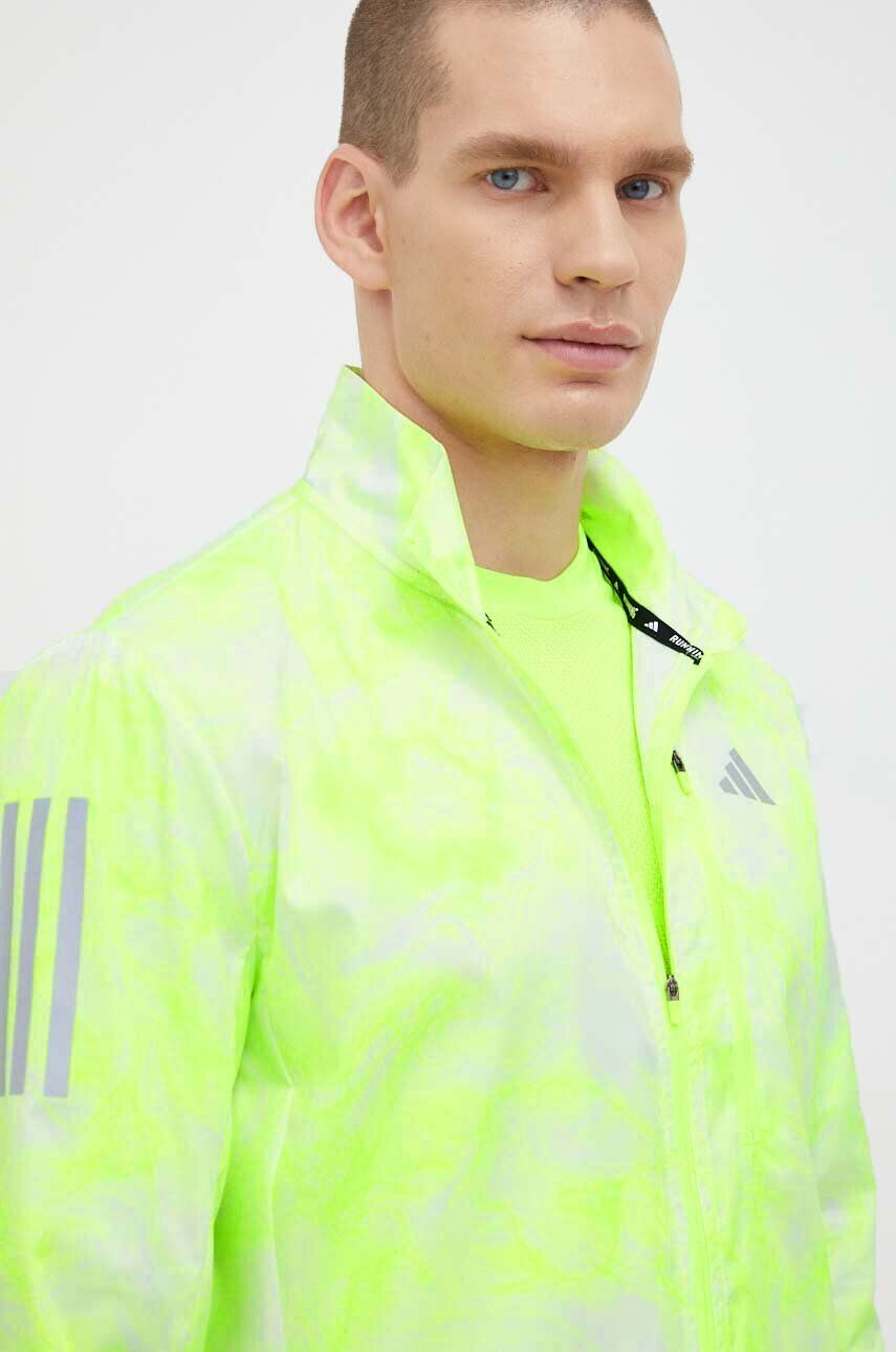 adidas Performance windbreaker Own the Run culoarea verde de tranzitie - Pled.ro