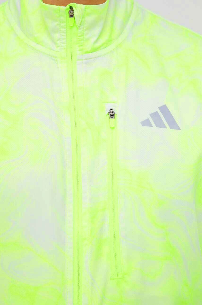 adidas Performance windbreaker Own the Run culoarea verde de tranzitie - Pled.ro