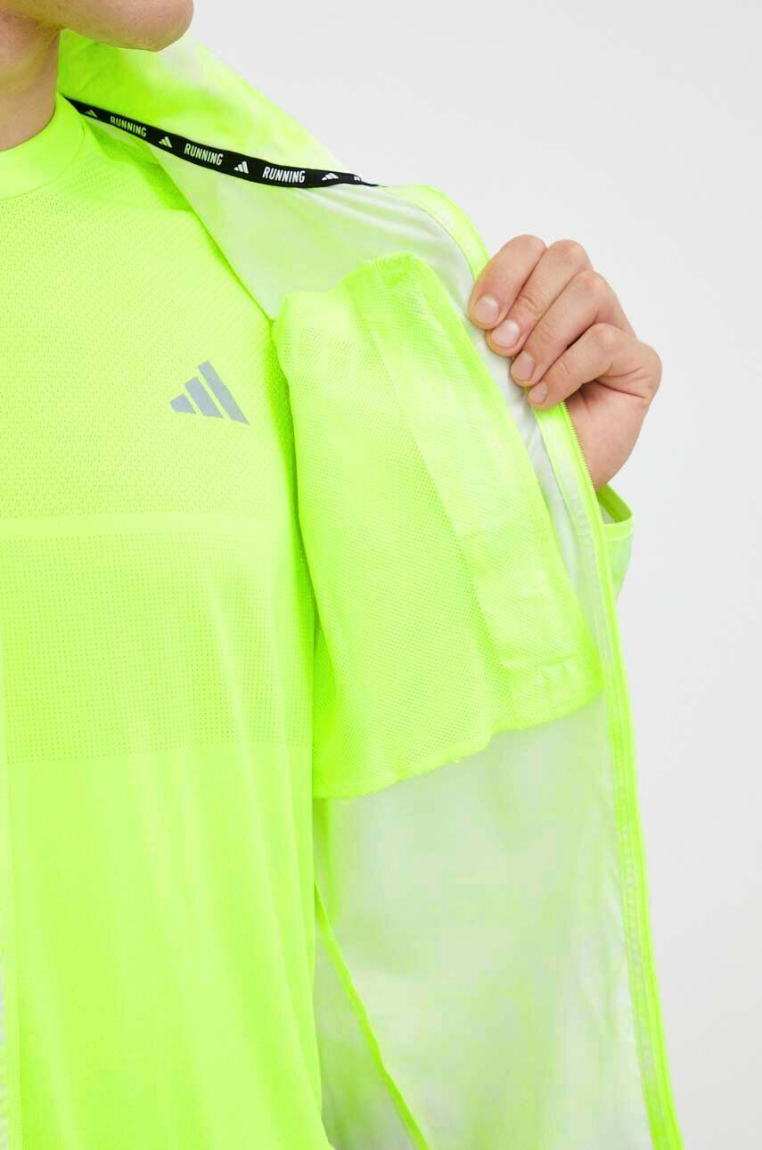 adidas Performance windbreaker Own the Run culoarea verde de tranzitie - Pled.ro