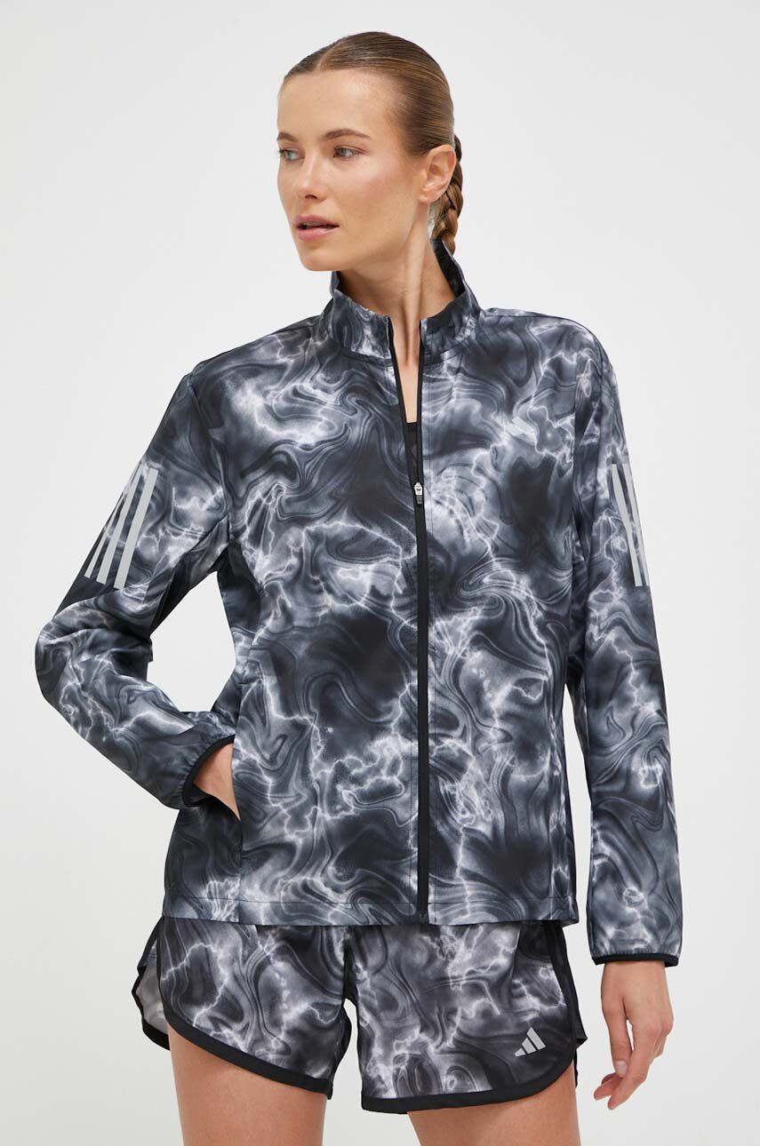 adidas Performance windbreaker Own the Run culoarea gri de tranzitie - Pled.ro