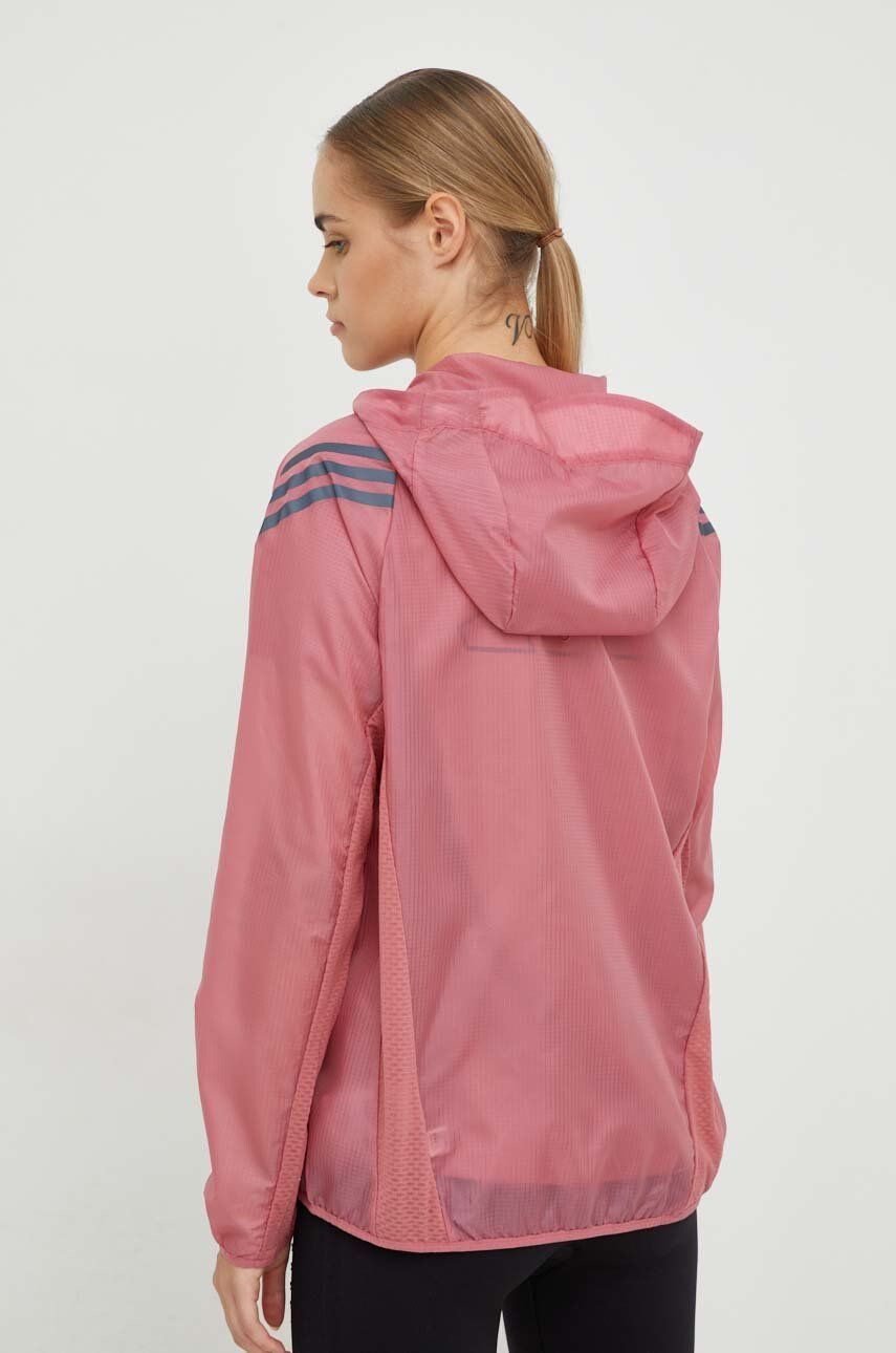 adidas Performance windbreaker Run Icons culoarea roz de tranzitie - Pled.ro