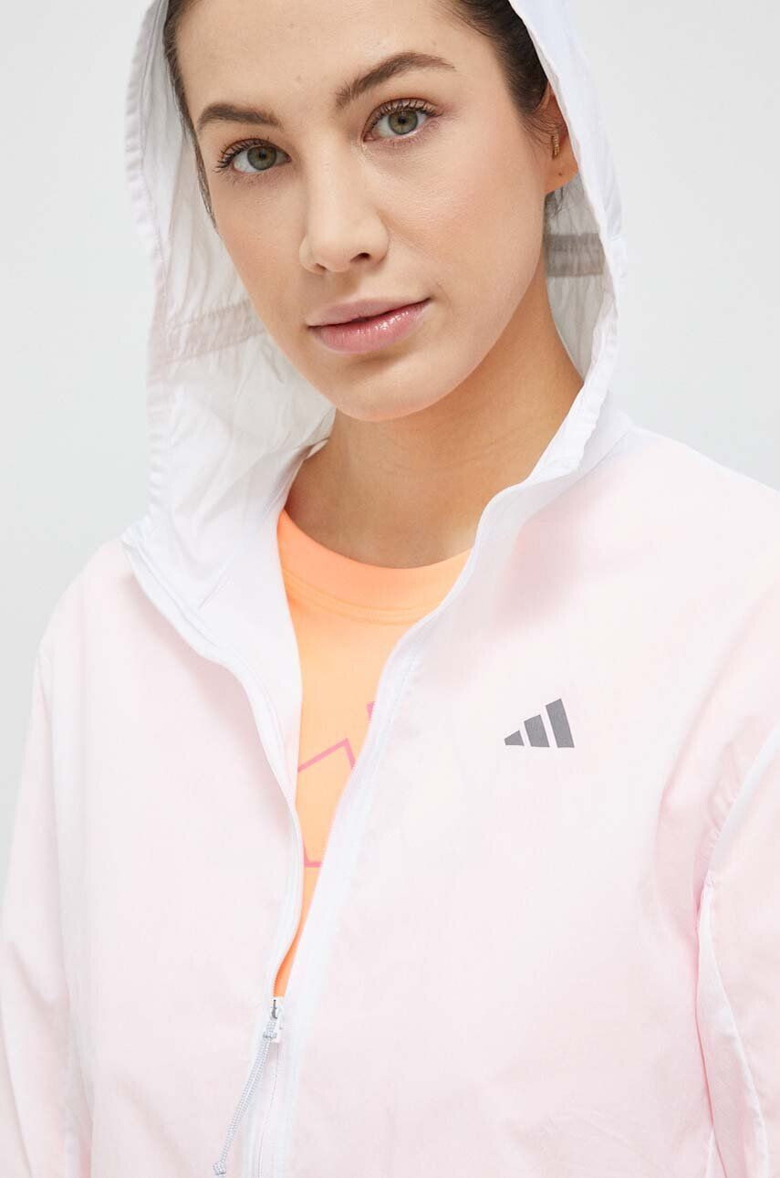 adidas Performance windbreaker Run It culoarea alb de tranzitie - Pled.ro