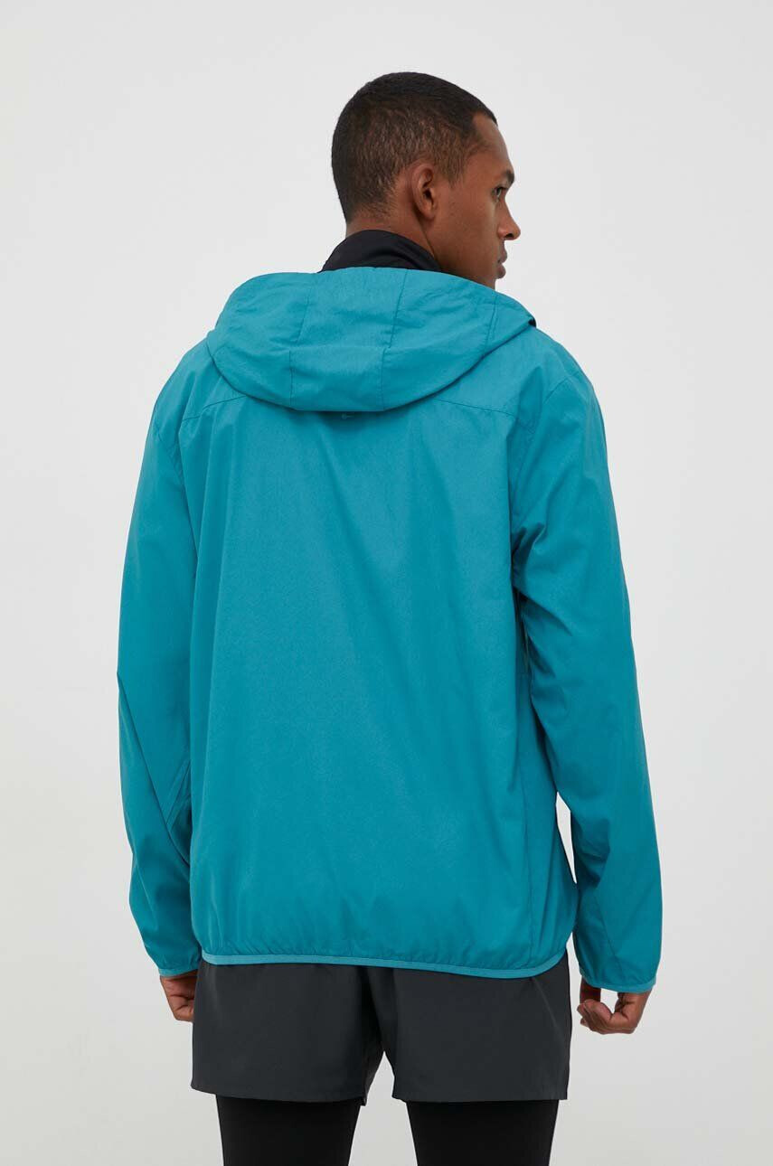 adidas Performance windbreaker Run It culoarea turcoaz de tranzitie oversize - Pled.ro