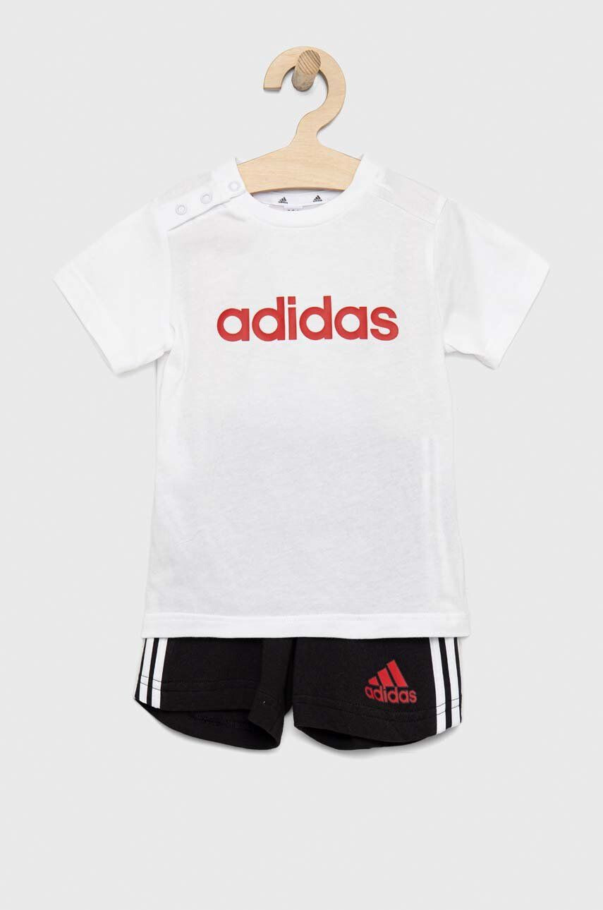 adidas set de bumbac pentru copii I LIN CO T culoarea alb - Pled.ro