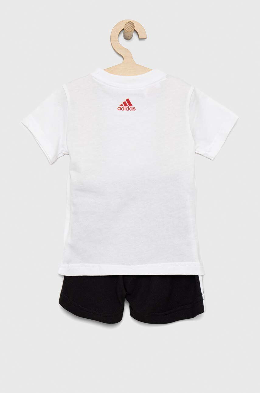 adidas set de bumbac pentru copii I LIN CO T culoarea alb - Pled.ro