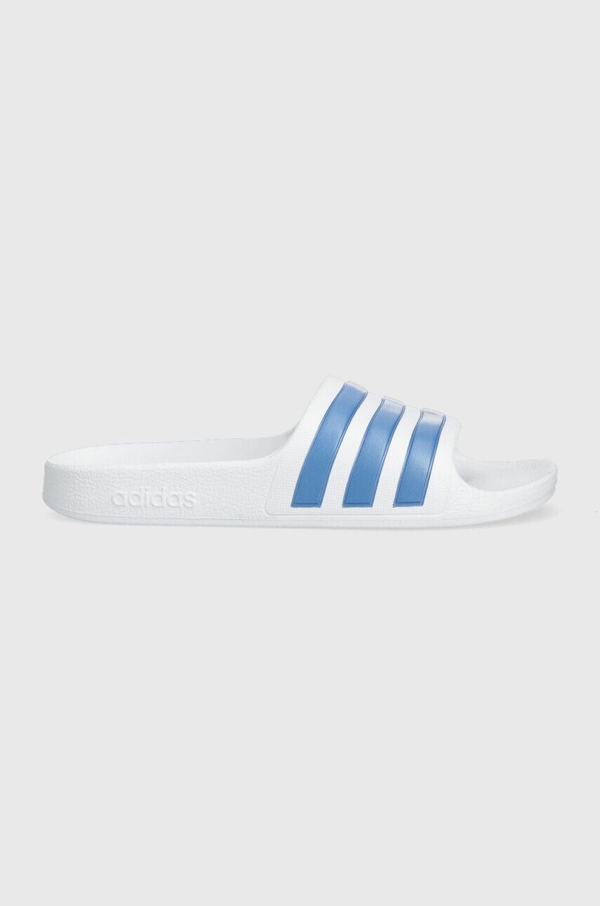 adidas slapi copii ADILETTE AQUA K culoarea alb - Pled.ro