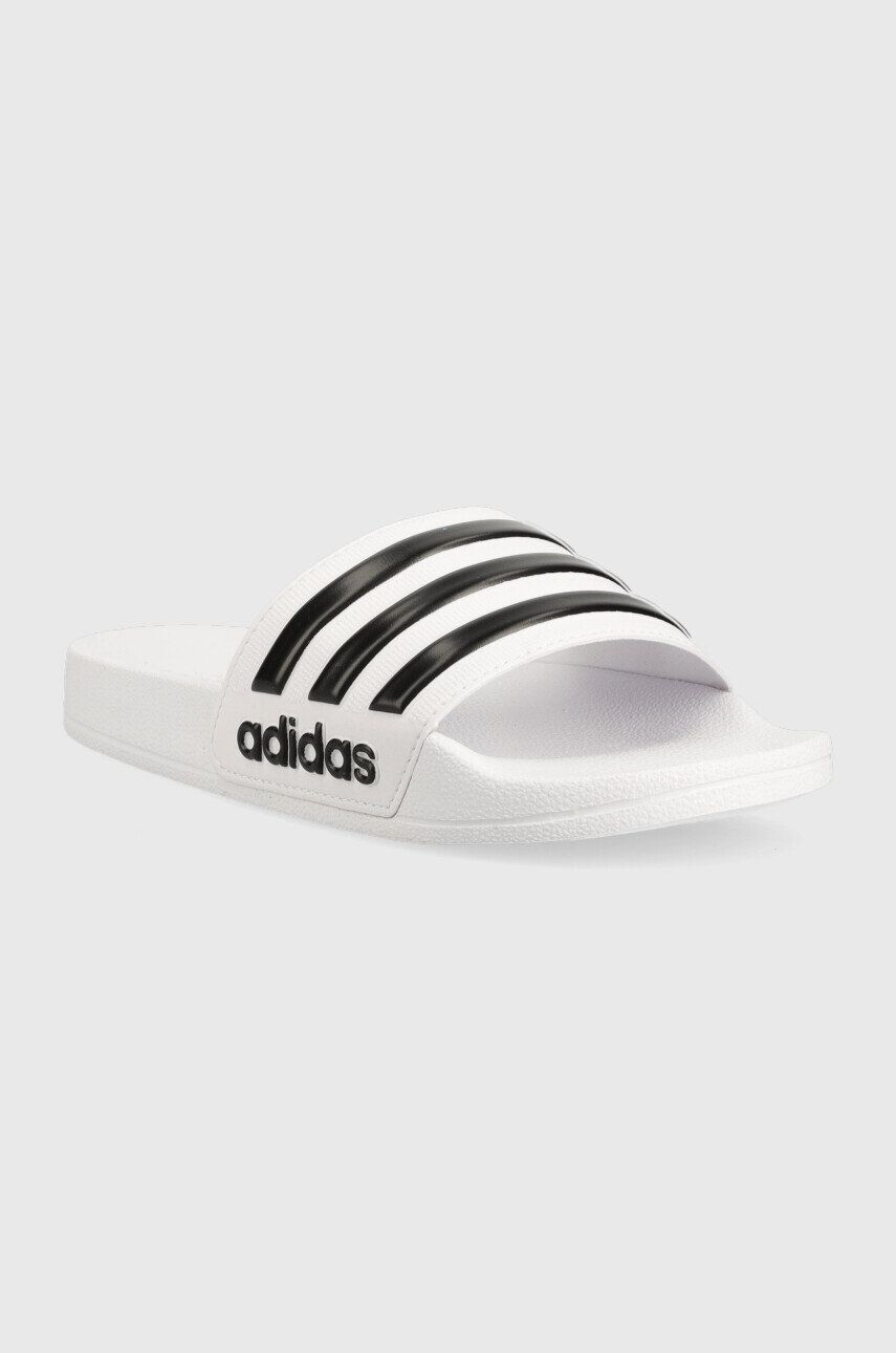 adidas slapi copii ADILETTE SHOWER K culoarea alb - Pled.ro