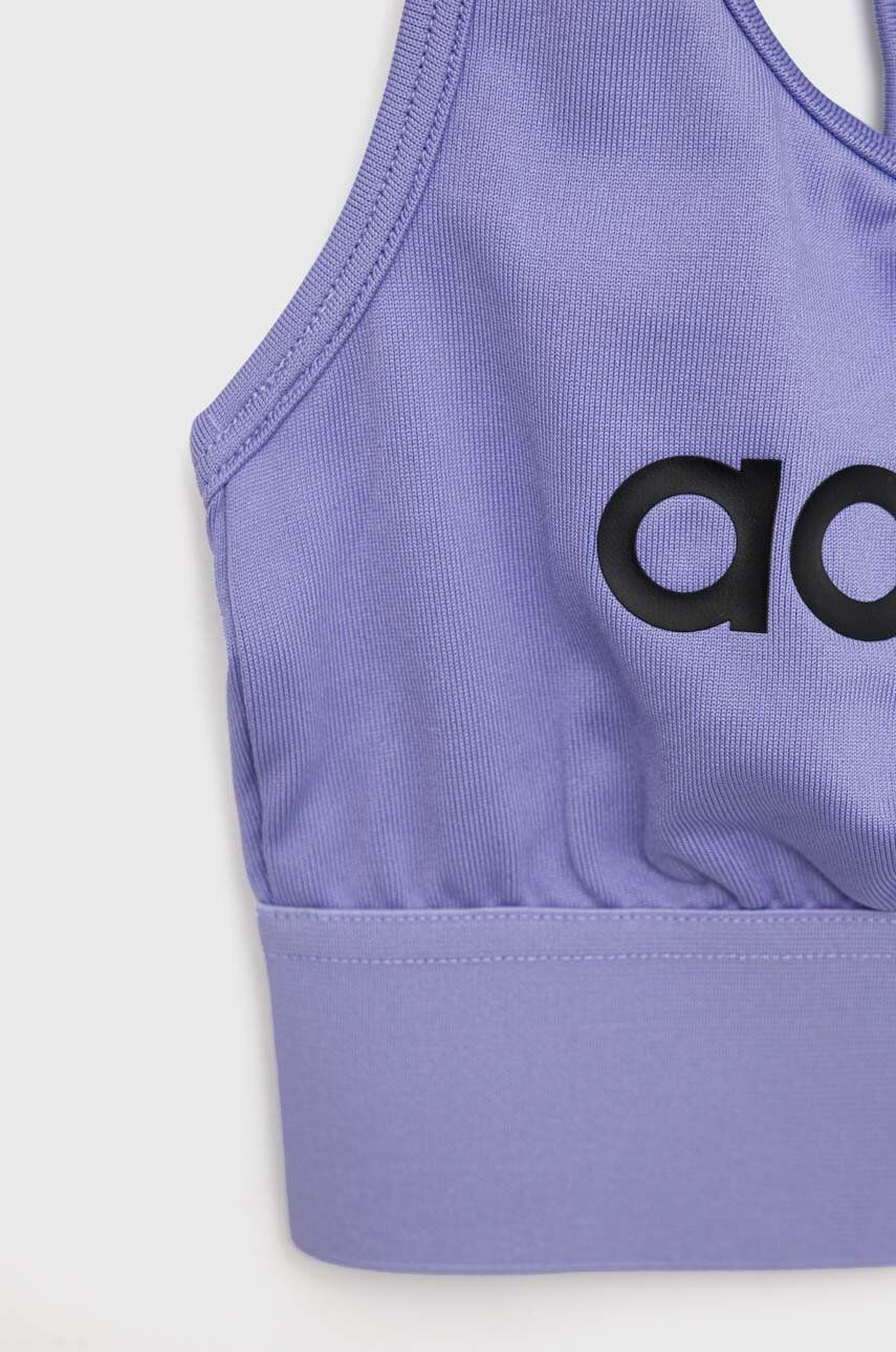 adidas sutien sport fete culoarea violet - Pled.ro