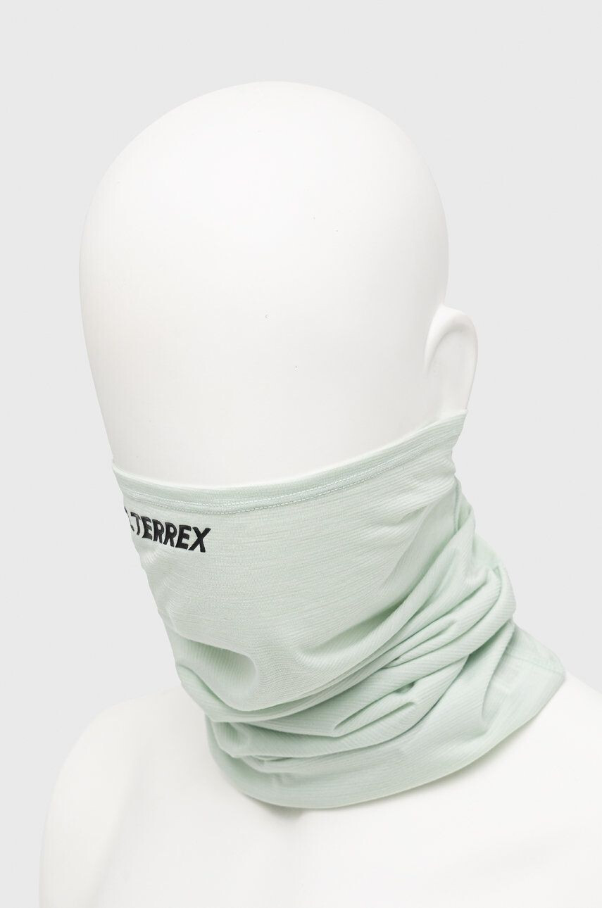 adidas TERREX fular impletit culoarea verde neted - Pled.ro