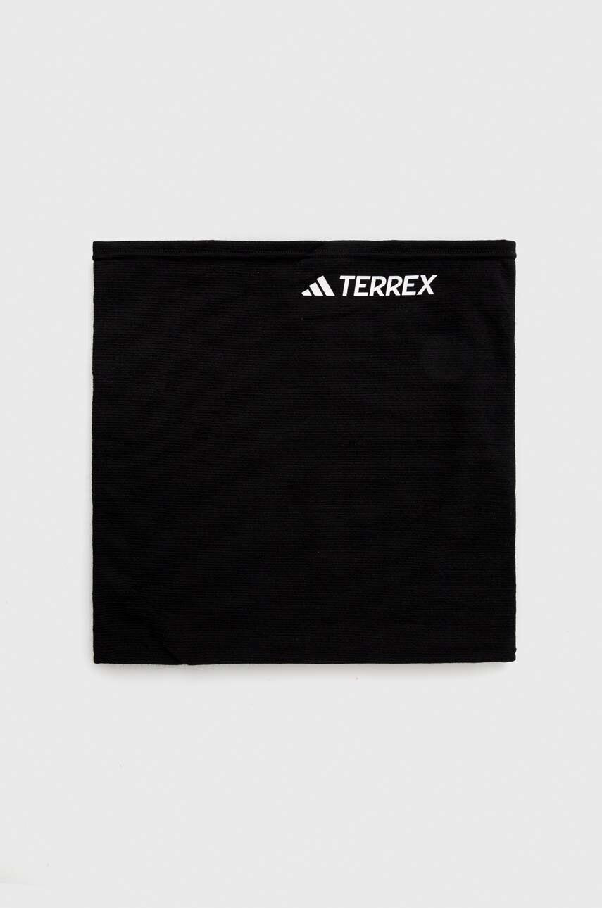 adidas TERREX fular impletit culoarea negru cu imprimeu - Pled.ro