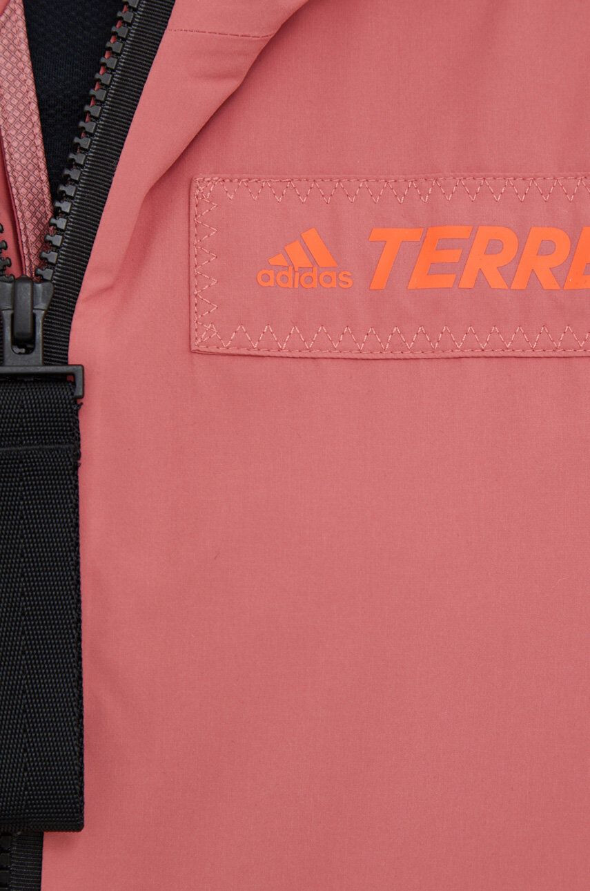 adidas TERREX geaca de ploaie Utilitas femei culoarea portocaliu - Pled.ro