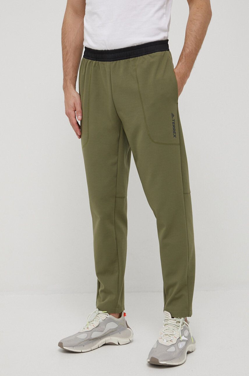 adidas TERREX pantaloni de trening Multi HA2299 barbati culoarea verde neted - Pled.ro