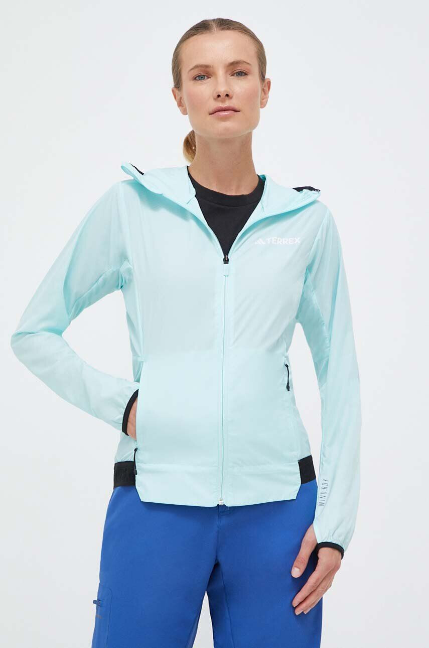 adidas TERREX windbreaker Xperior culoarea turcoaz - Pled.ro