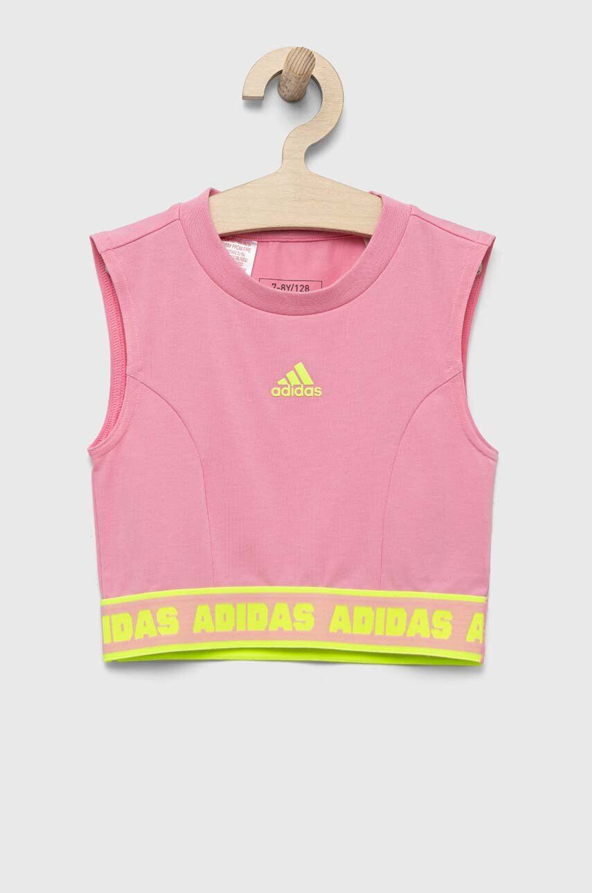 adidas top copii JG D TANK culoarea roz - Pled.ro