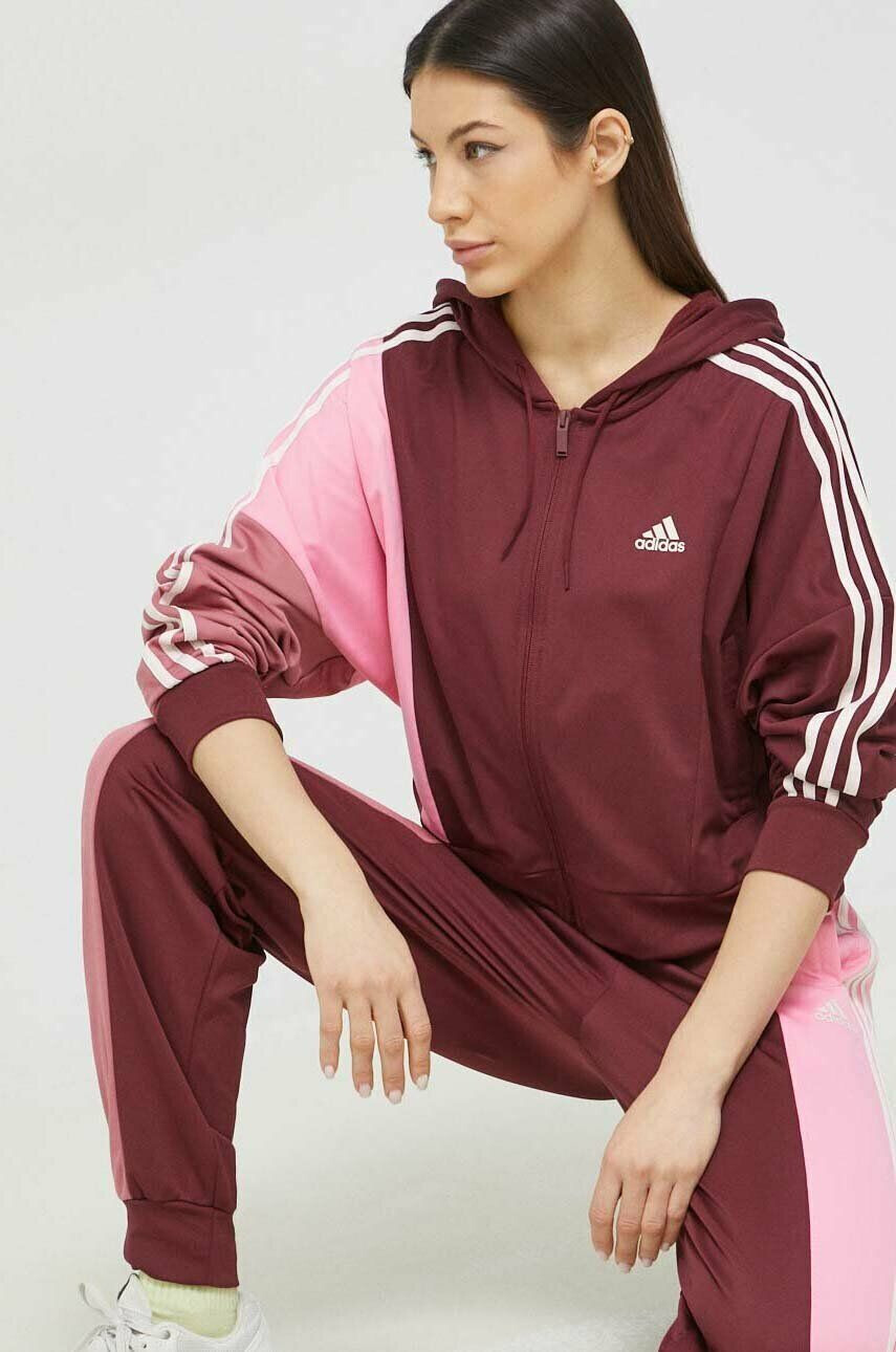 adidas trening femei culoarea bordo - Pled.ro