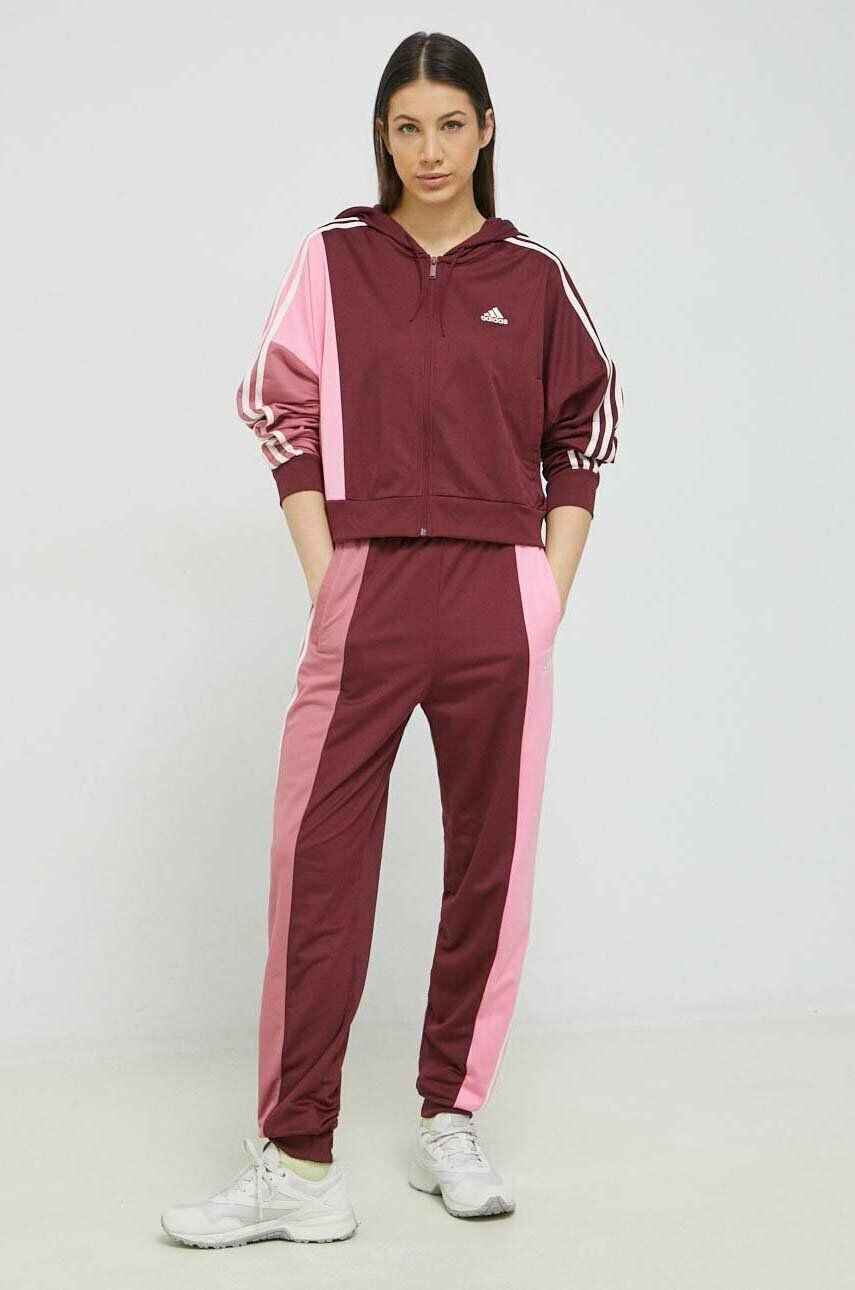 adidas trening femei culoarea bordo - Pled.ro