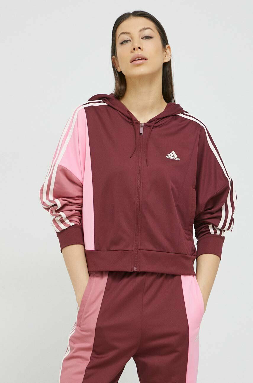 adidas trening femei culoarea bordo - Pled.ro