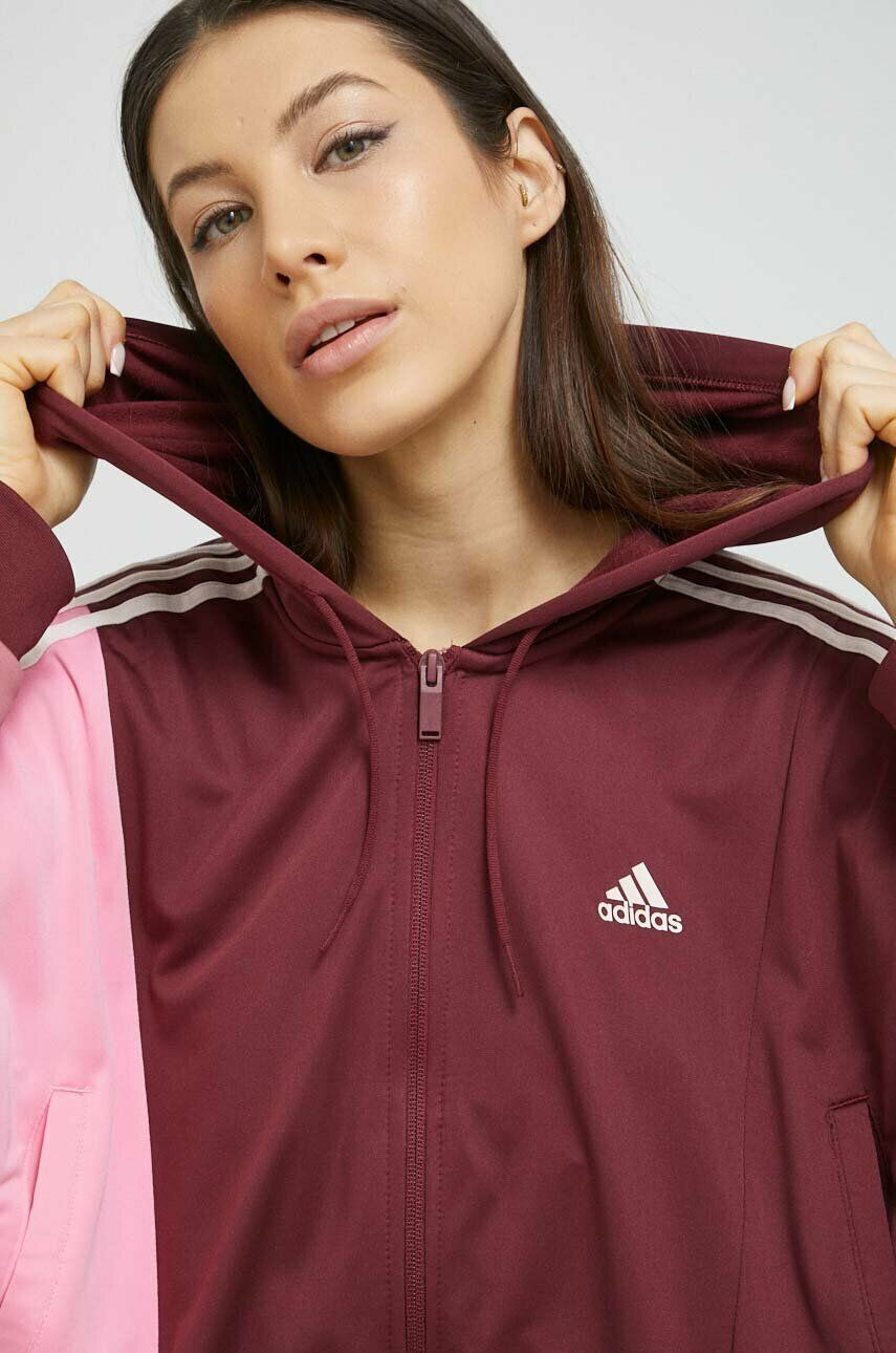 adidas trening femei culoarea bordo - Pled.ro