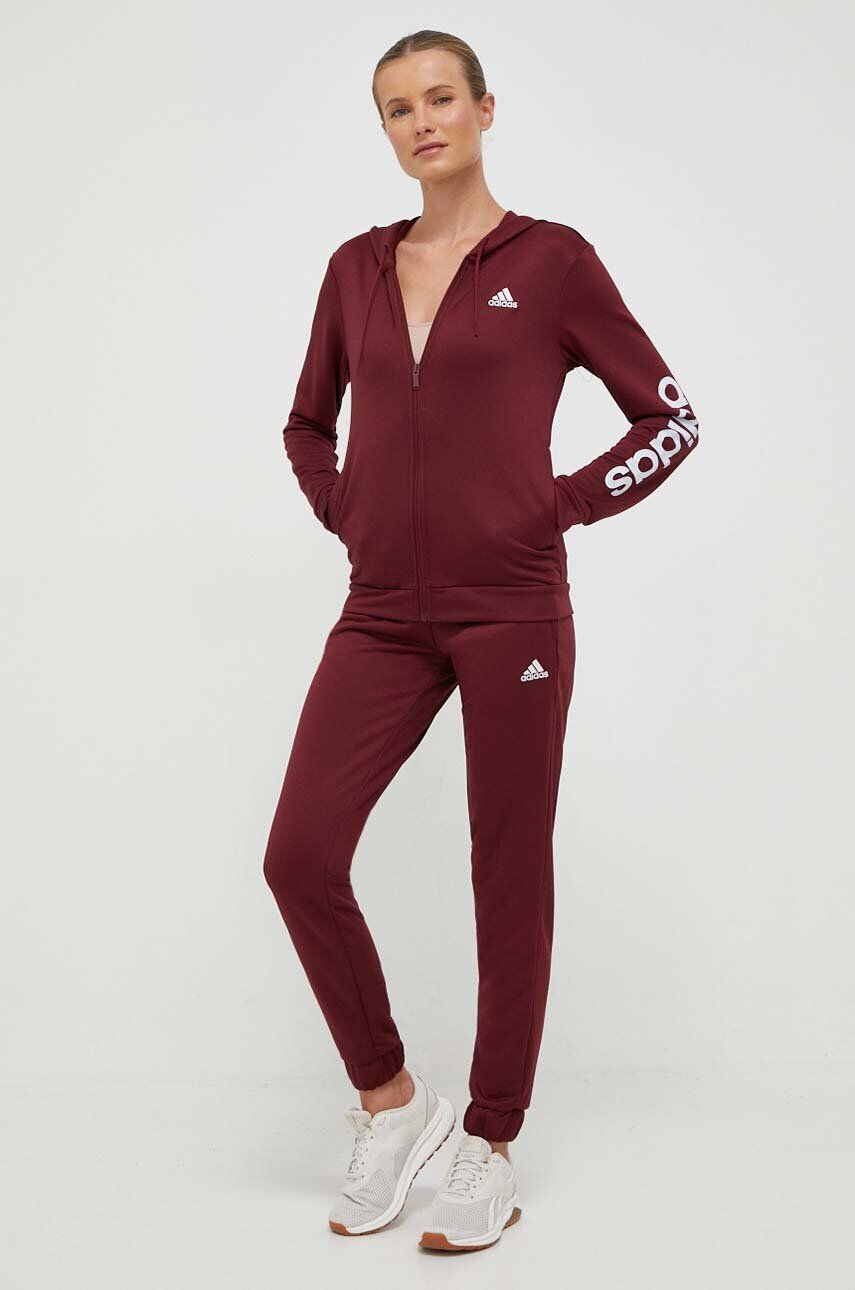 adidas trening femei culoarea bordo - Pled.ro